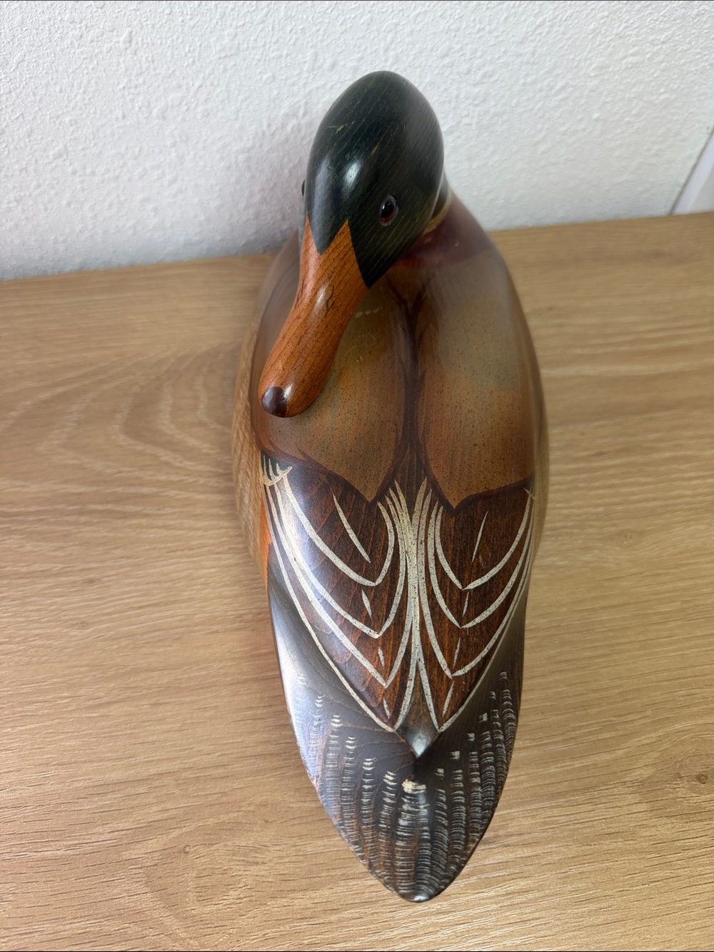 VTG Montana Decoy Hand Carved Preening Mallard Wood Duck by Eric & Marc Pierce - Picture 3 of 5